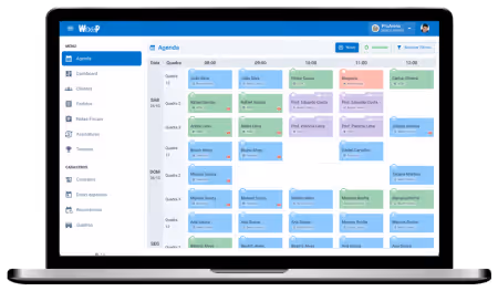 Banner mostrando os agendamentos usando o Woop